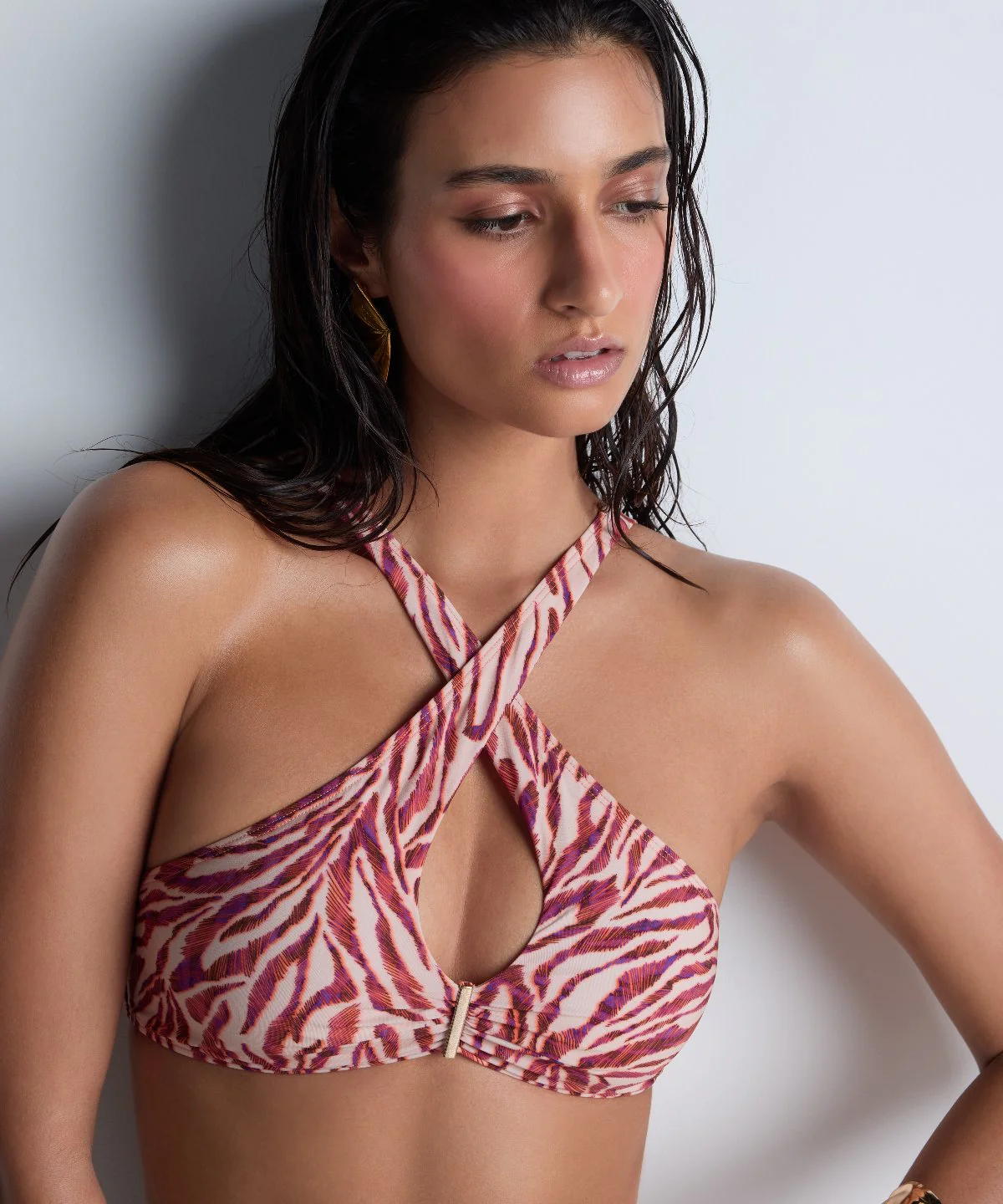 Feline Energy Haut de maillot de bain Brassière Pink Tiger - Image 3