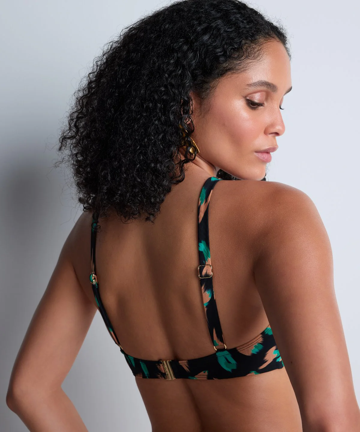 Feline Energy Haut de maillot de bain Triangle Green Panther - Image 6