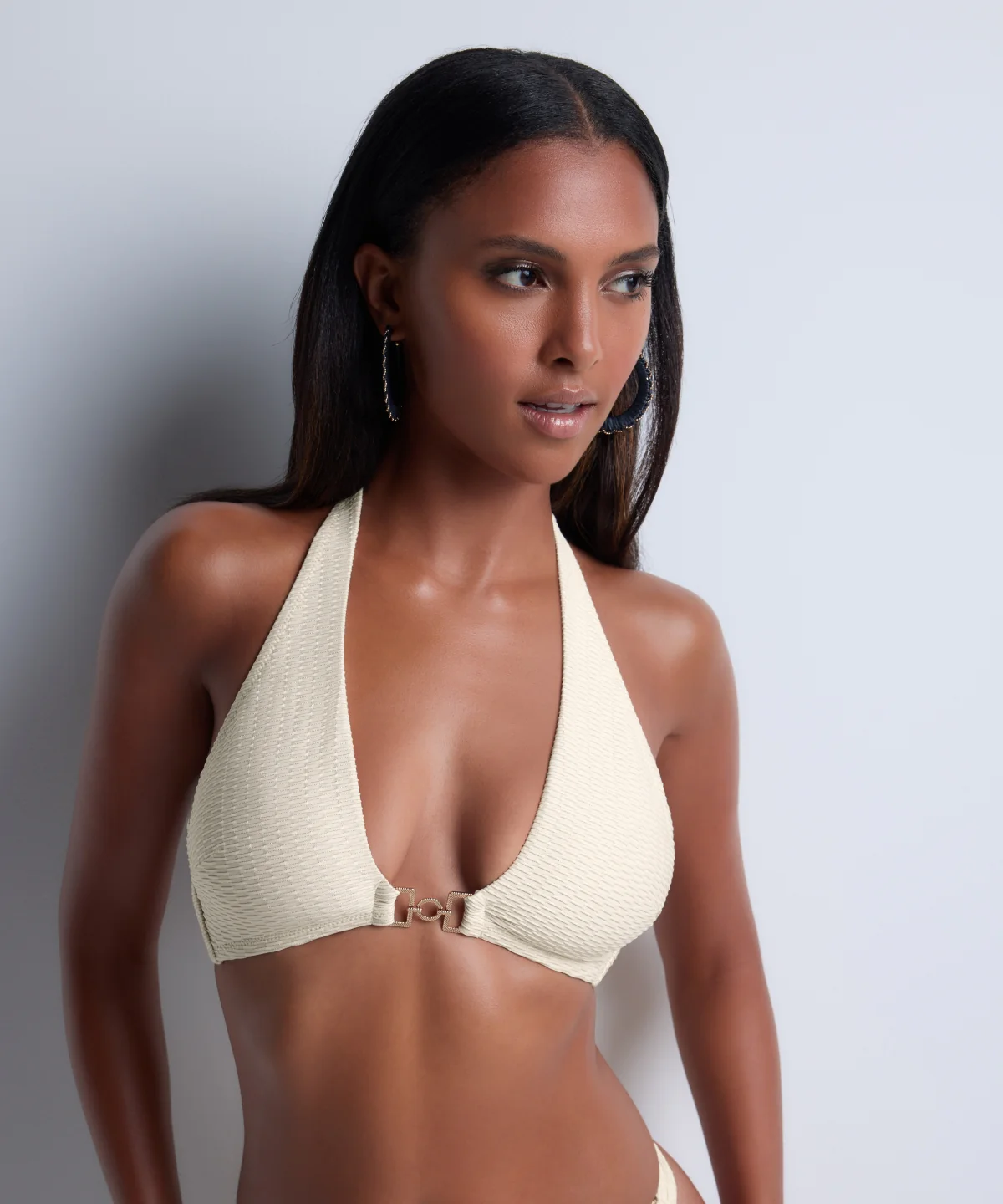 Shimmering Waters Haut de maillot de bain Triangle Golden White - Image 3