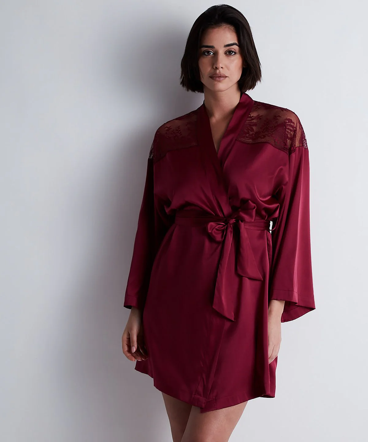 Midnight Whisper Kimono Crimson Red - Image 2