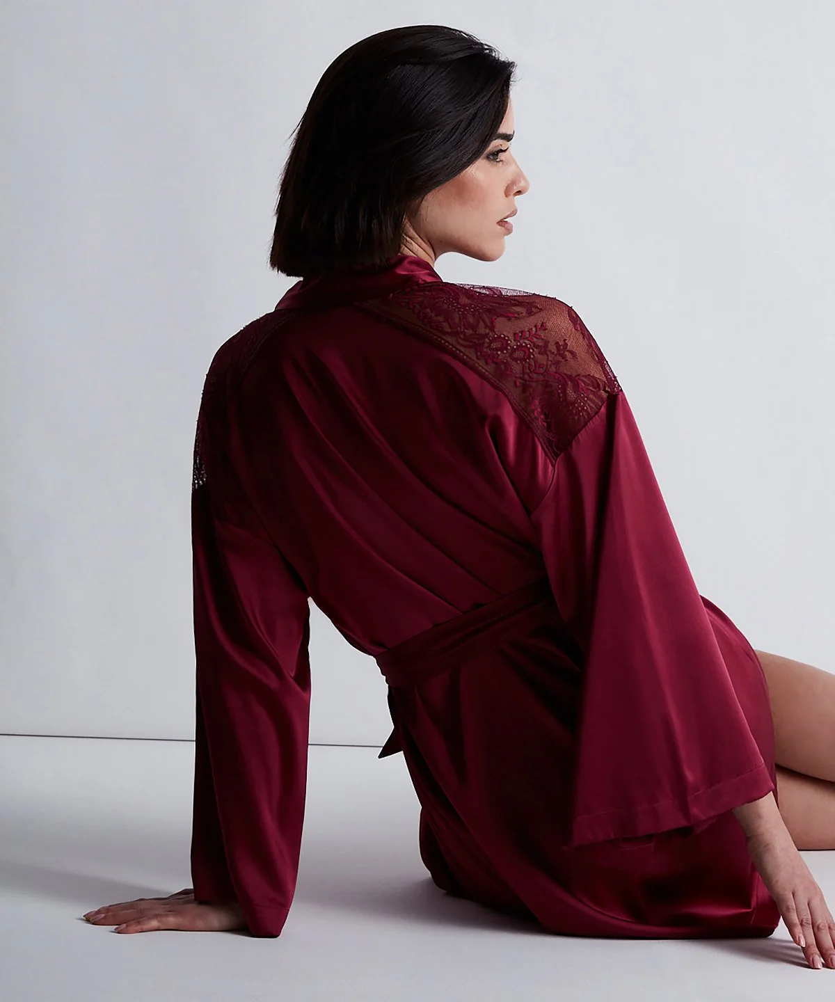 Midnight Whisper Kimono Crimson Red - Image 3