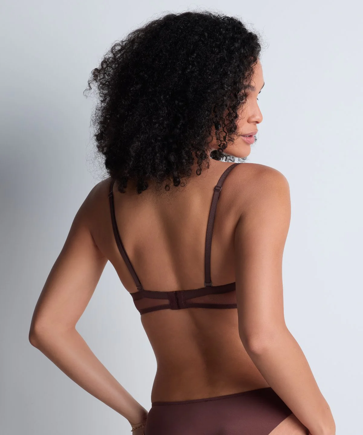 Sheer Emotion Soutien-gorge Bandeau plunge Sepia - Image 6