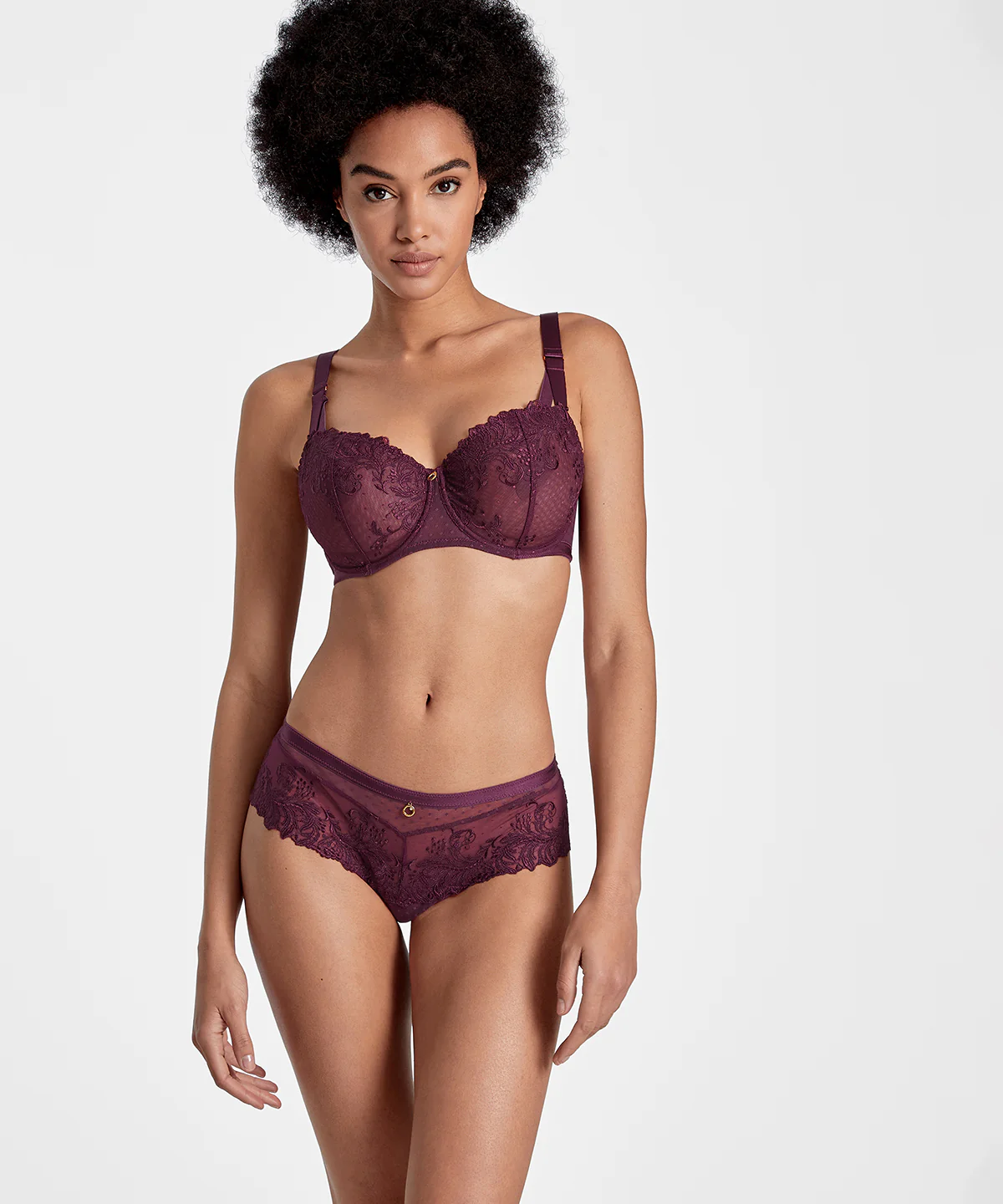 Femme Passion Soutien-gorge Corbeille confort Wineberry - Image 5