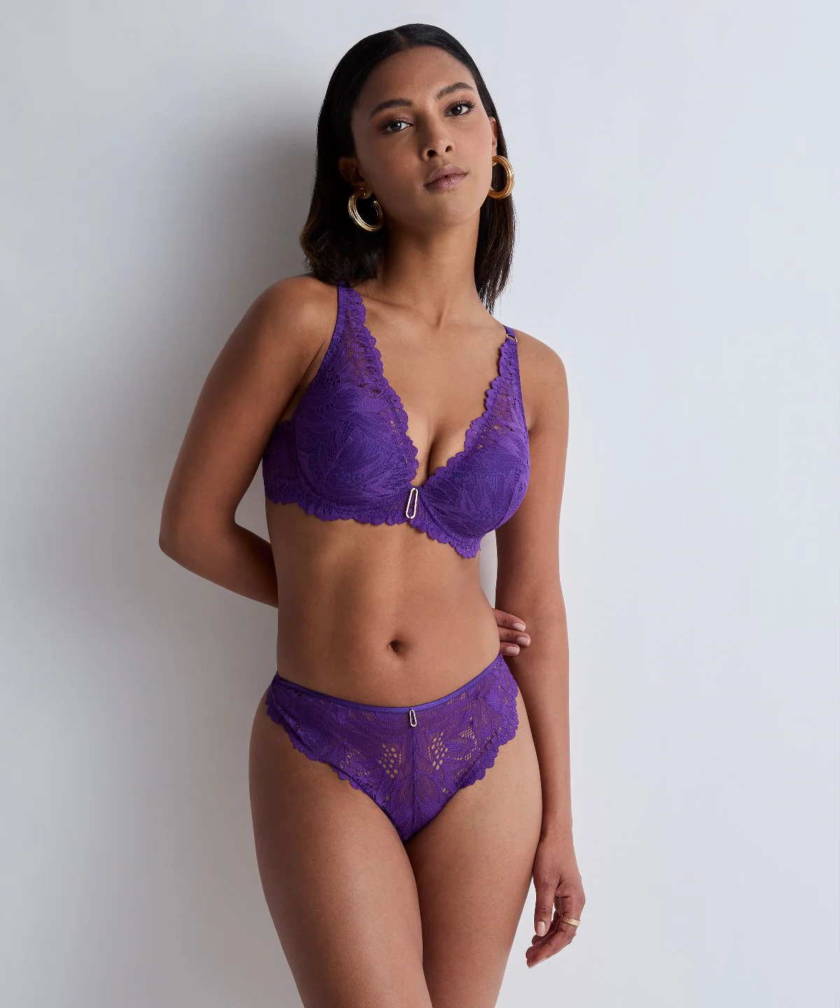 Flowermania Soutien-gorge Plunge foulard Poison Purple - Image 4